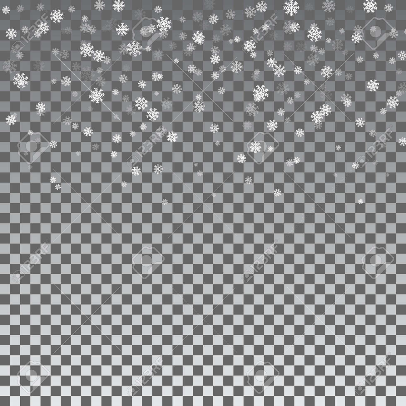 Weihnachtswinter Transparenter Hintergrund Mit Fallenden Schneeflocken Des Weihnachten Weisse Elegante Weihnachtsschneefalle Frohes Neues Jahr Kartengestaltung Fur Urlaub Winter Weihnachtsdekoration Vektor Illustration Lizenzfrei Nutzbare
