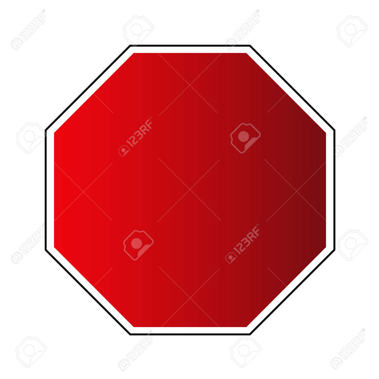 stop traffic road sign blank prohibited red octagon road sign