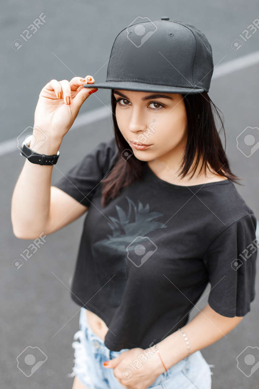stylish black cap