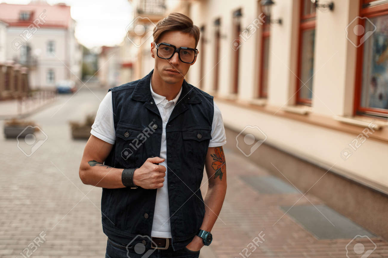 vintage denim vest