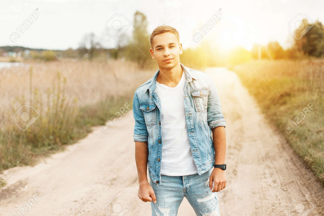 white shirt jeans jacket