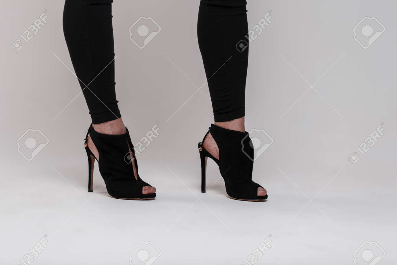 black summer heels
