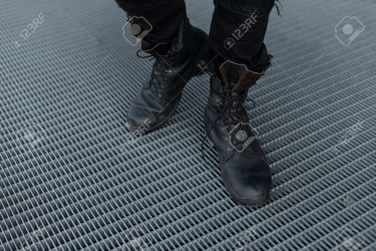stylish black boots
