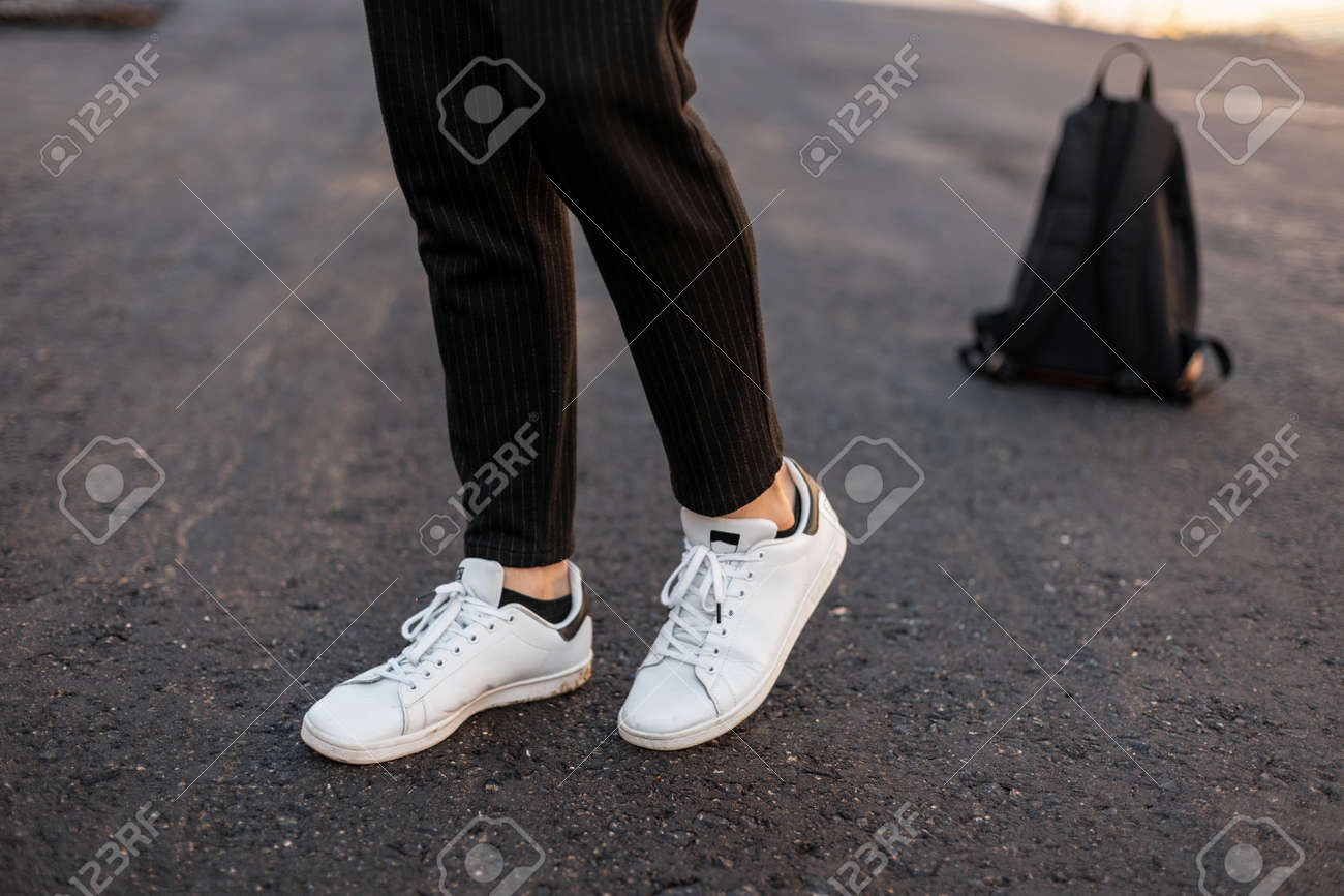 stylish leather sneakers