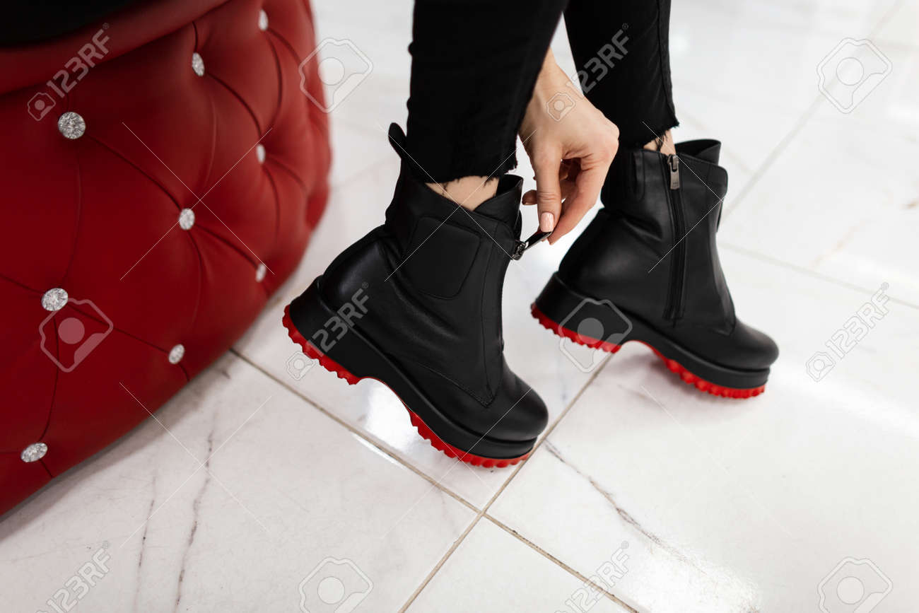stylish black boots