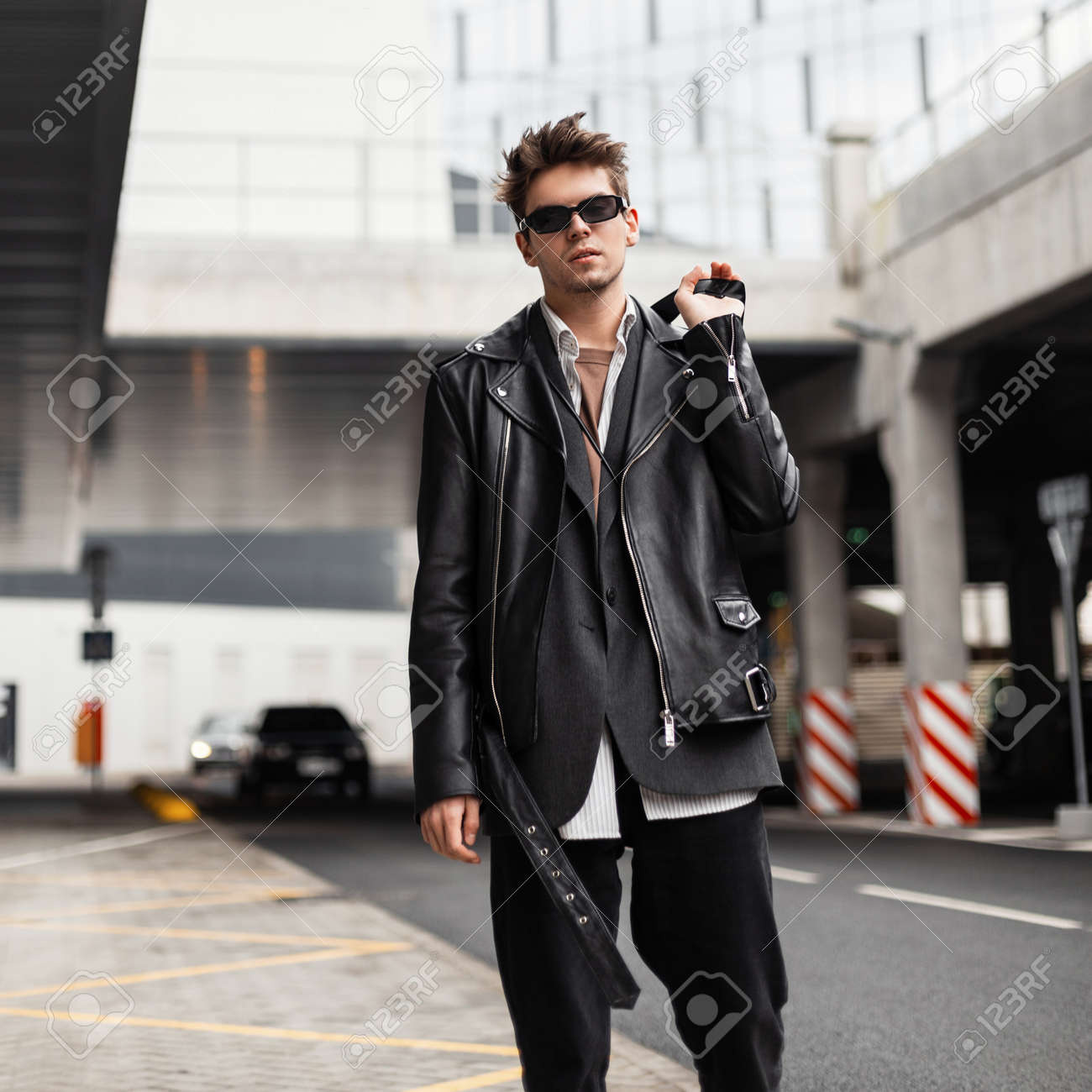 HOT Oversized Biker Jacket Outfit Oversized Biker Jacket Men Ø¯Ù