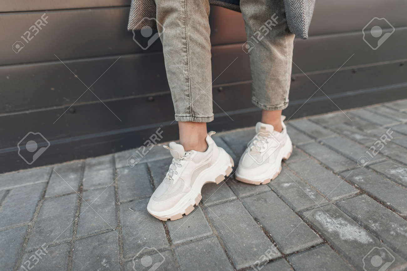 stylish leather sneakers