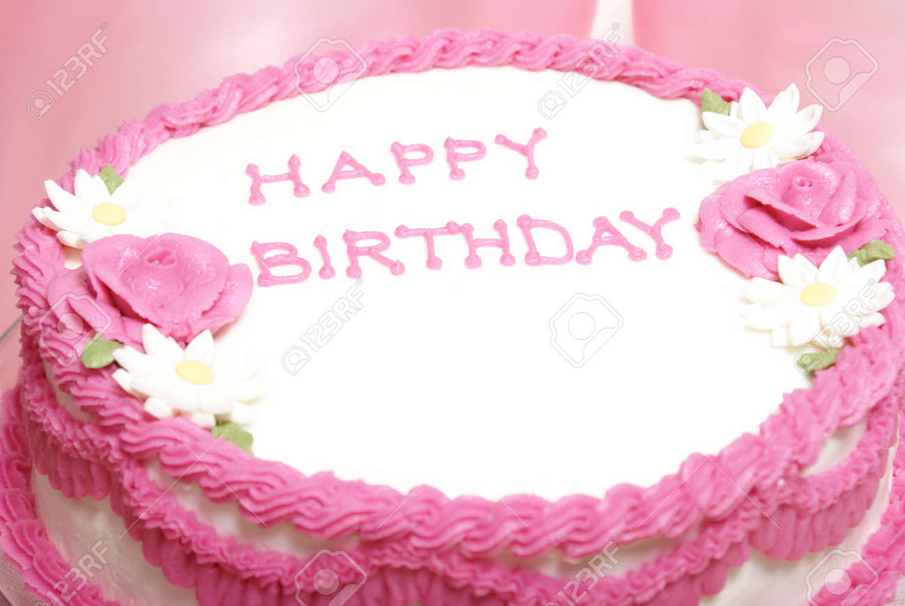 Un Coup De Macro D Un Joli Gateau Rose Pour Toute Journee Speciale Des Femmes Agees Banque D Images Et Photos Libres De Droits Image