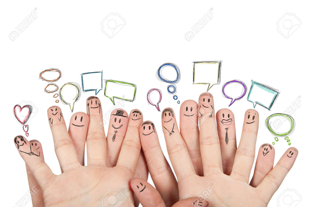 Concept of social netowork with hands - 18595581 Concept of social netowork with hands - 18595581