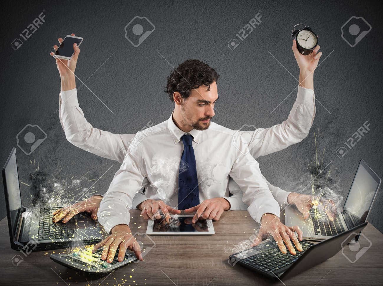 businessman stressed out from too much work stock photo picture and too much work