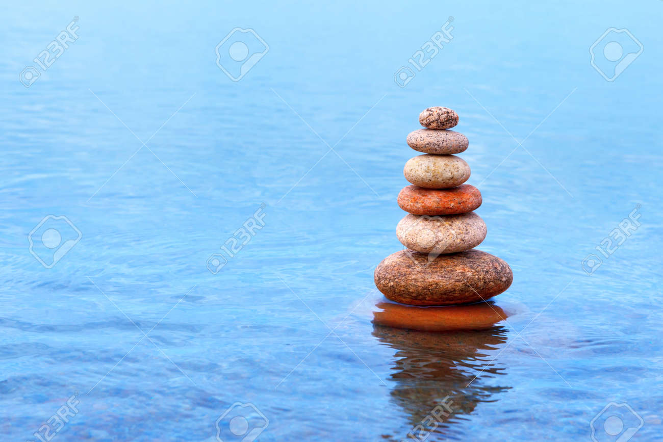 pyramid of colorful balanced