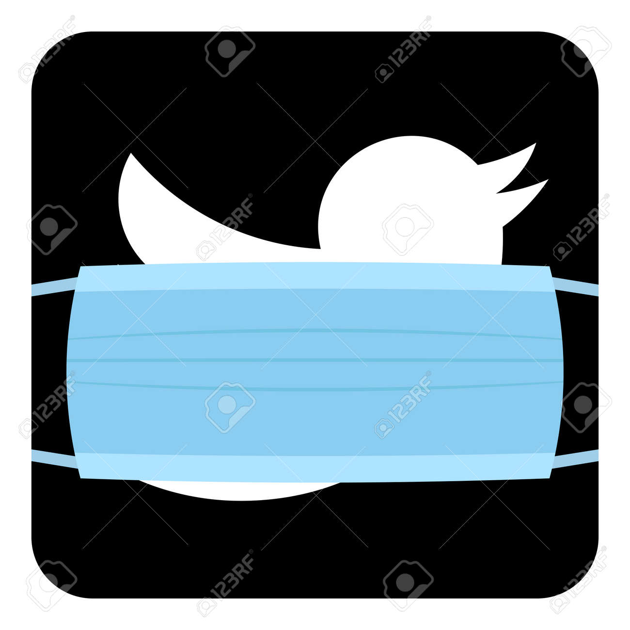 icono de twitter negro