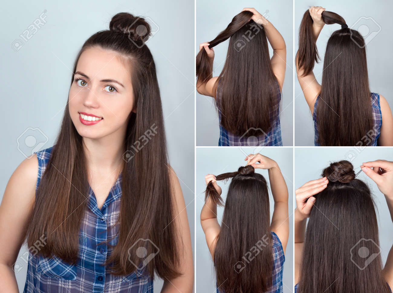 Simple Hairstyle Twisted Bun Tutorial Hairstyle Tutorial For