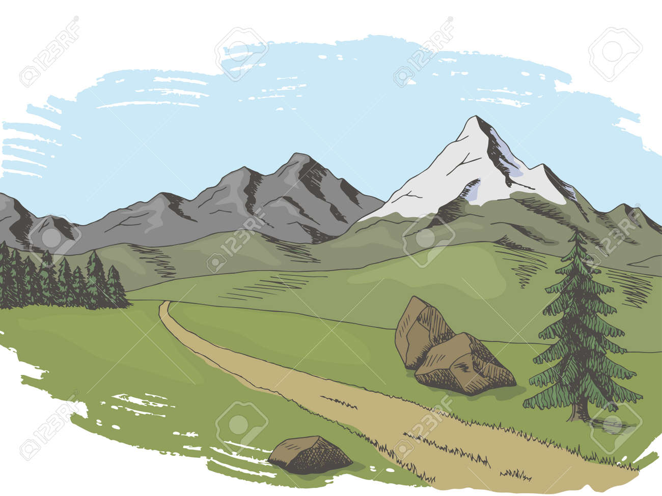 Mountain Road Graphic Color Sketch Illustration Vector Royalty Free Cliparts Vectors And Stock Illustration Image Mountain Road Graphic Color Sketch Illustration Vector Royalty Free Cliparts Vectors And Stock Illustration Image