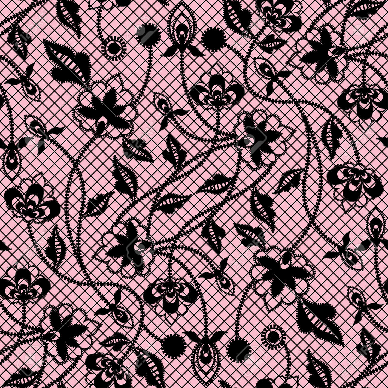 シームレスなレースの花柄 無限に壁紙 あなたのデザインのための装飾 ランジェリーやジュエリー あなたの招待状 壁紙 および多く のイラスト素材 ベクタ Image