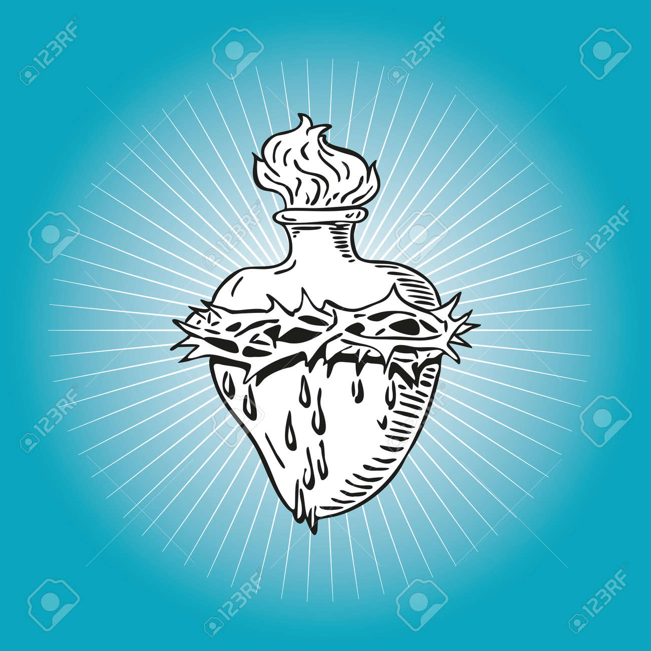 Immaculate Heart Of Virgin Mary Tattoo Illustration Blessed Design Royalty  Free SVG, Cliparts, Vectors, and Stock Illustration. Image 69010959., image size:1300x1300
