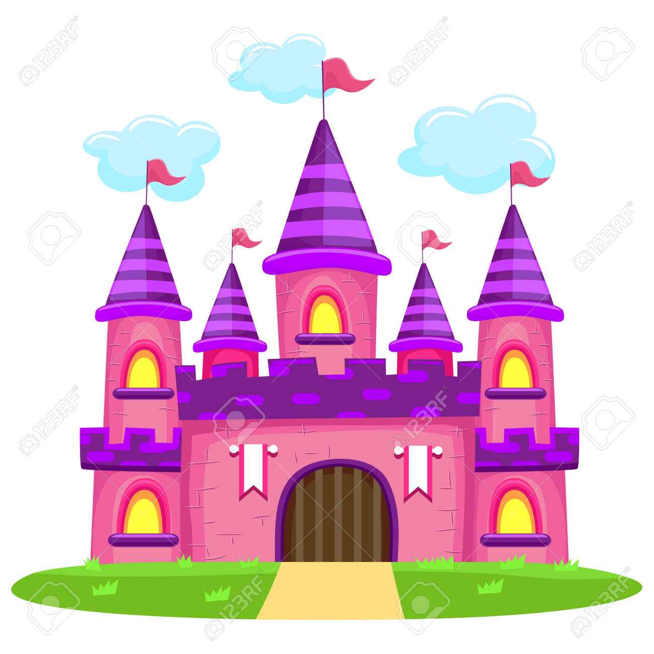 pink and purple castle