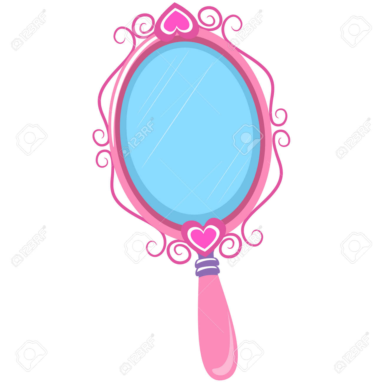 Vector Illustration Of Vintage Pink Hand Mirror Royalty Free Svg Cliparts Vectors And Stock Illustration Image