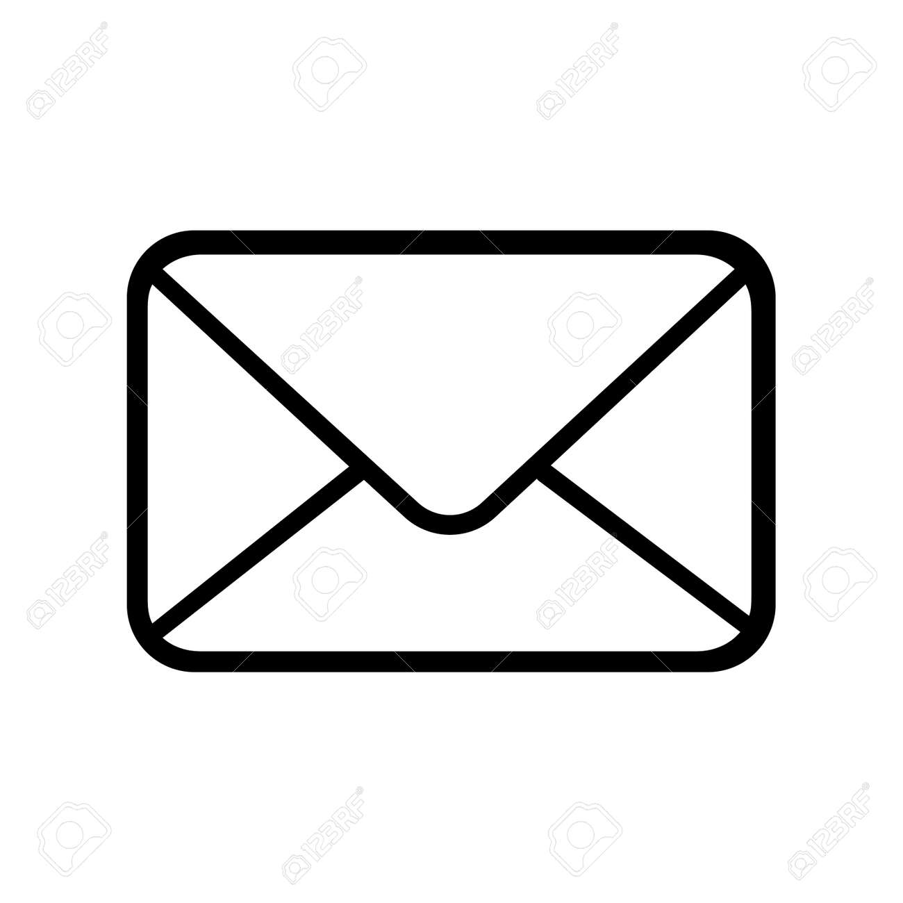 Email icon. Outline email icon isolated on white background Vector illustration Stock Vector - 107605147