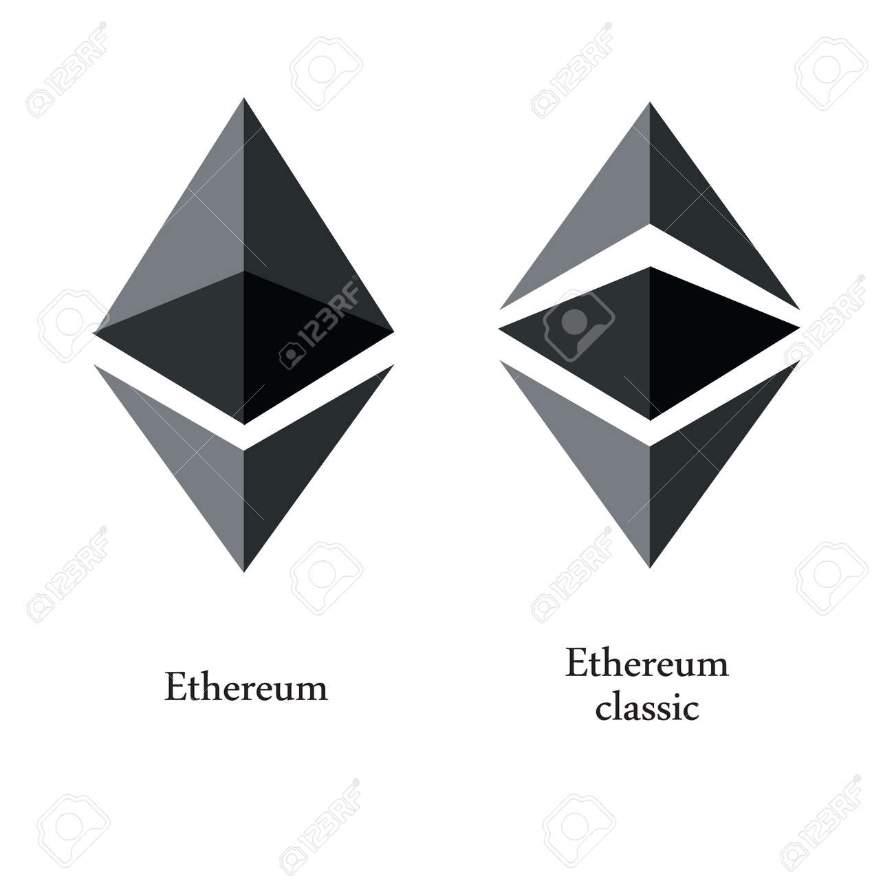 암호 화폐, 이더 리움, 벡터 로열티 무료 사진, 그림, 이미지 그리고 스톡포토그래피. Image 98012543