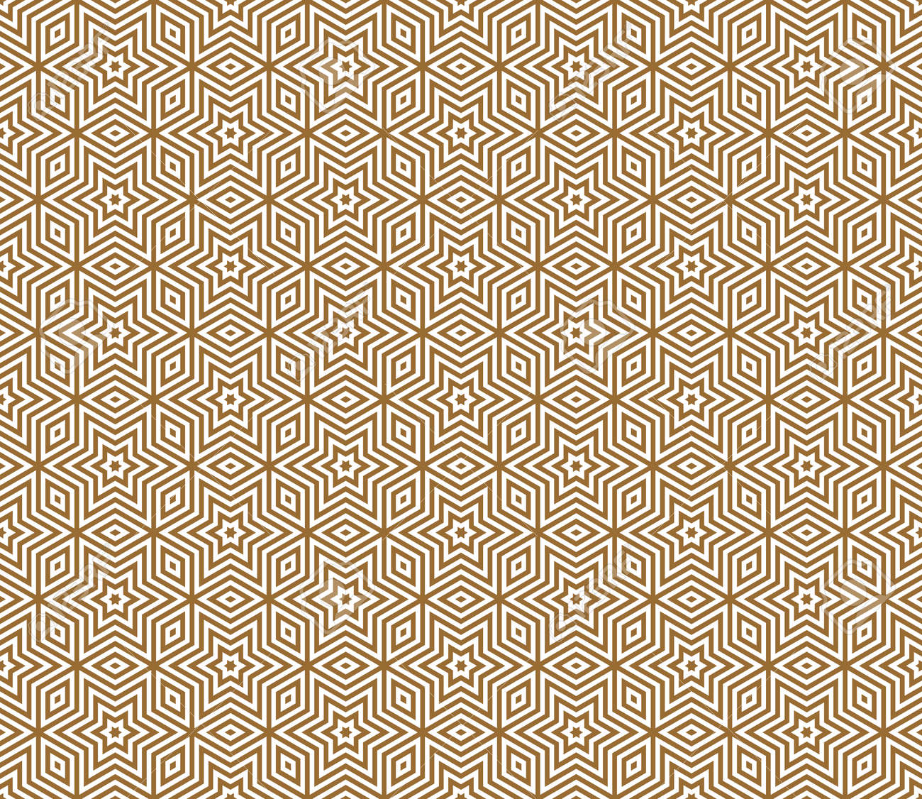 Japanese seamless pattern Kumiko .Silhouette with average repeated golden contour lines. - 110244094 Japanese seamless pattern Kumiko .Silhouette with average repeated golden contour lines. - 110244094
