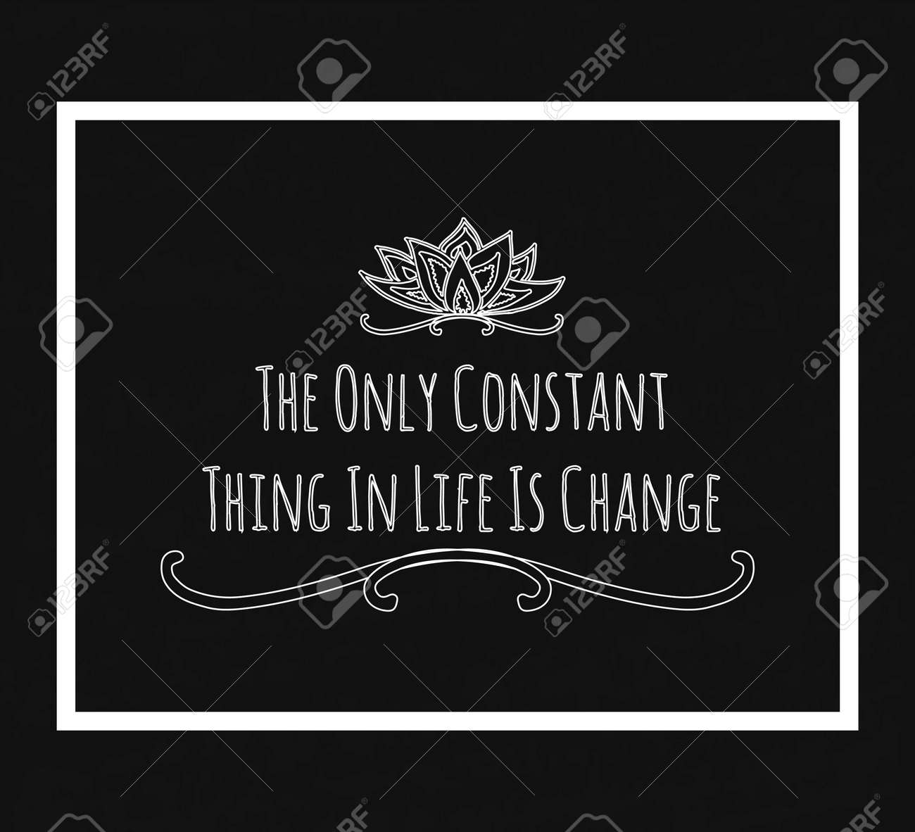 Citation De Motivation Affiche Typographique Sur Un Fond Noir Avec Des Elements Decoratifs Floraux Pour Creer L Ambiance Et L Esprit Combatif Clip Art Libres De Droits Svg Vecteurs Et Illustration Image