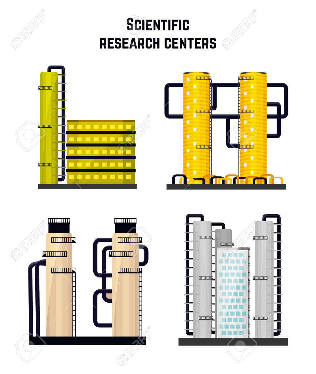 研究の建物所 医療 生物学センター 図のイラスト素材 ベクタ Image