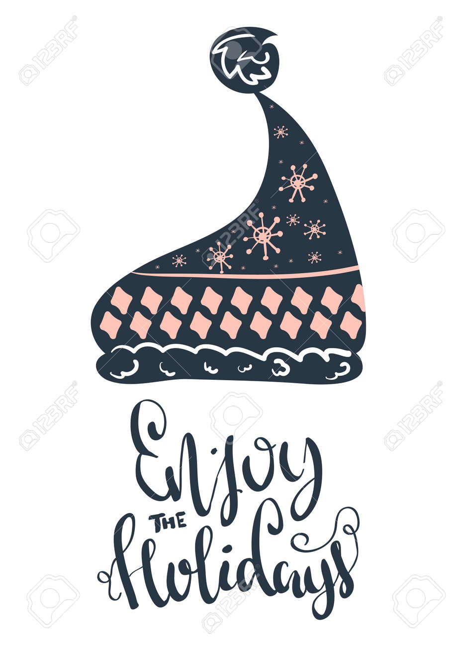 Delighted vacations. Eye-catching greeting card scratched black phrases.. graphic regarding Happy Holidays Printable Card named Content holiday seasons. Attractive greeting card scratched black words..