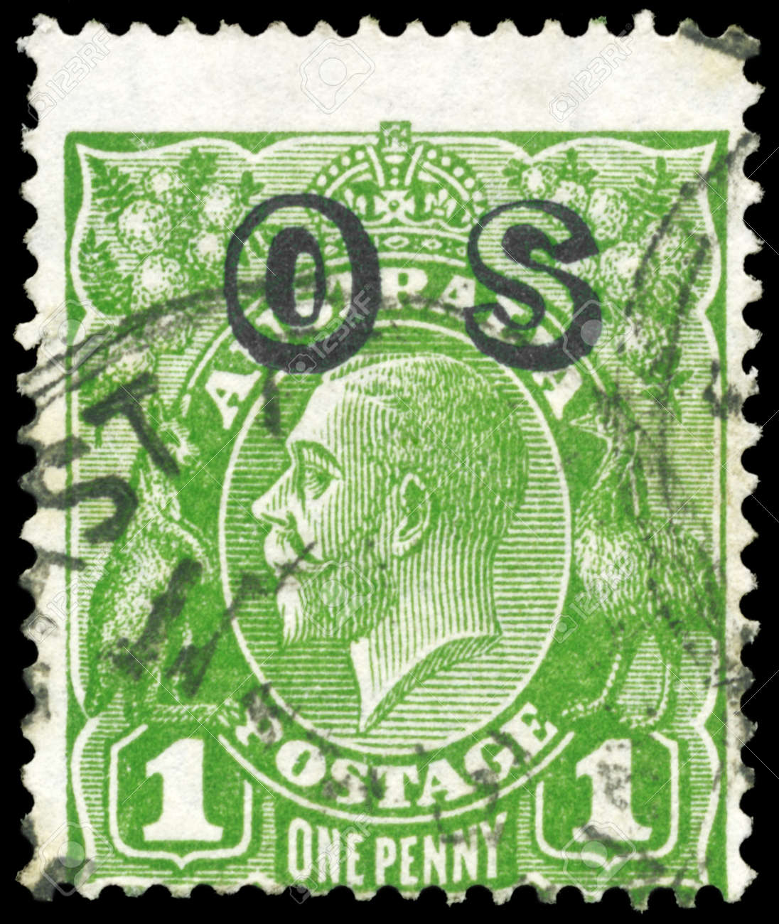 1914年イギリス半ペニー切手