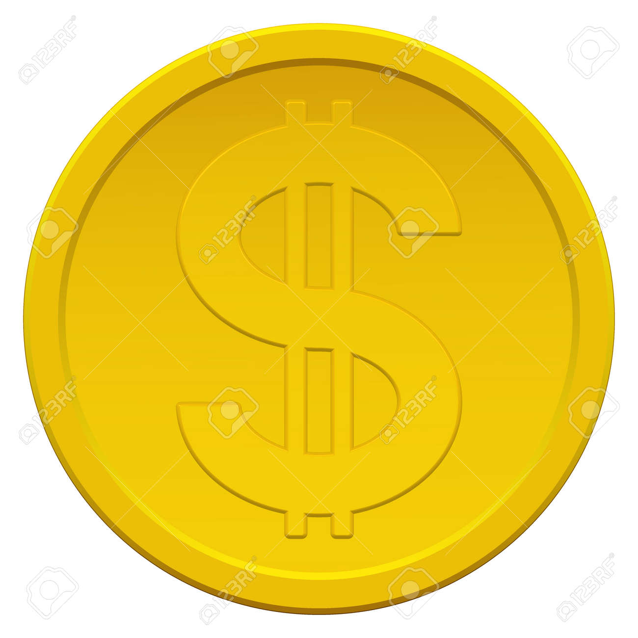 달러 기호 골드 동전 아이콘 로열티 무료 사진, 그림, 이미지 그리고 스톡포토그래피. Image 25201999