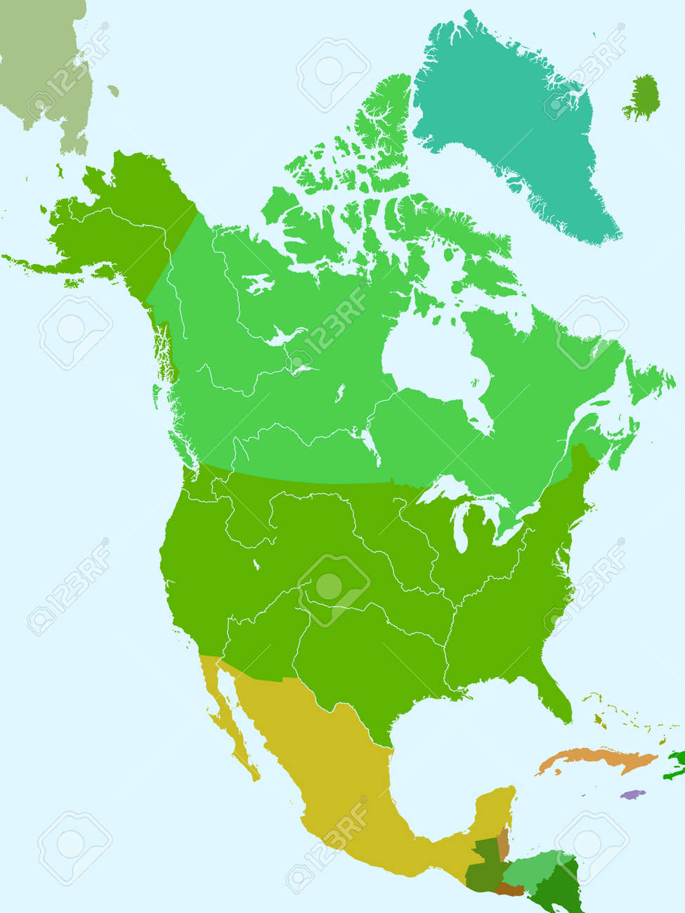 editable maps of north america