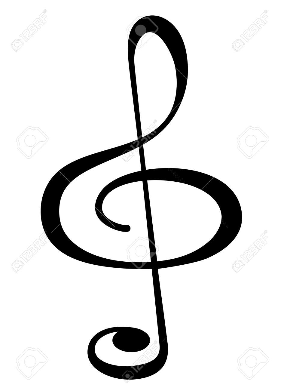 Illustration du symbole de la clé de sol Illustration du symbole de la clé de sol