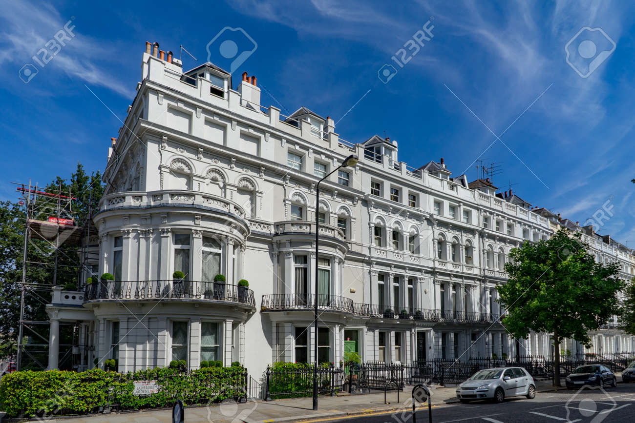 Notting Hill Houses On Neighborhood In London England Uk Stock Photo Picture And Royalty Free Image Image 147255461