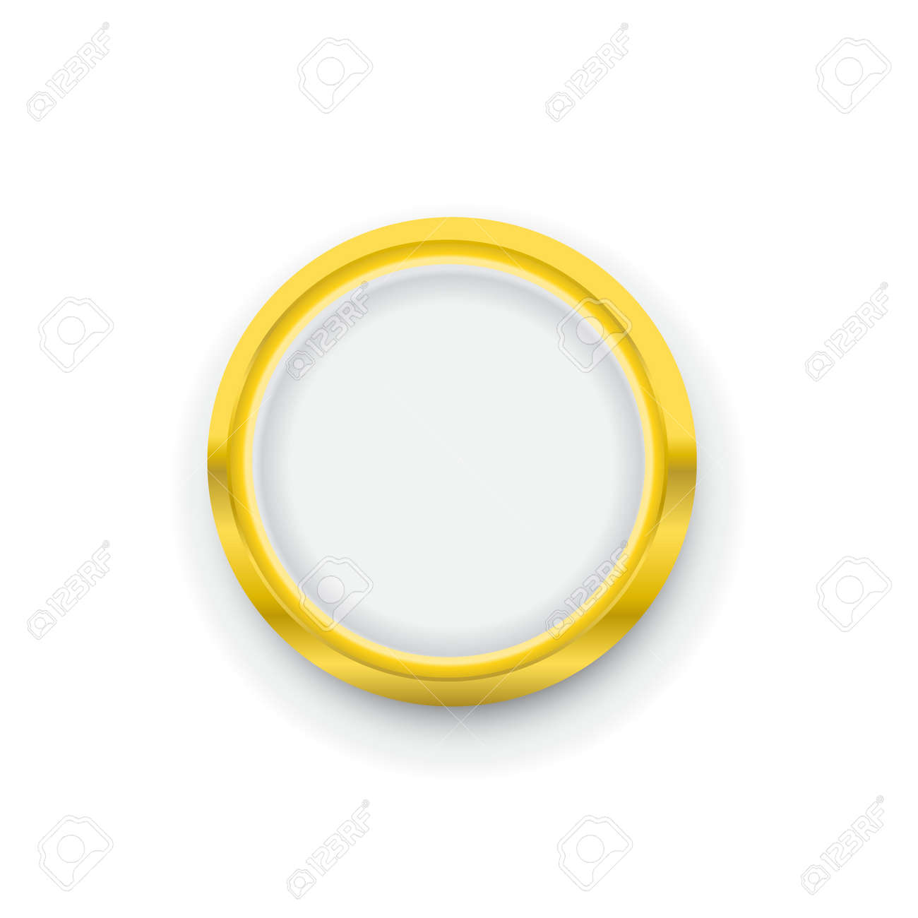 golden round badge coin emblem icon vector royalty free cliparts