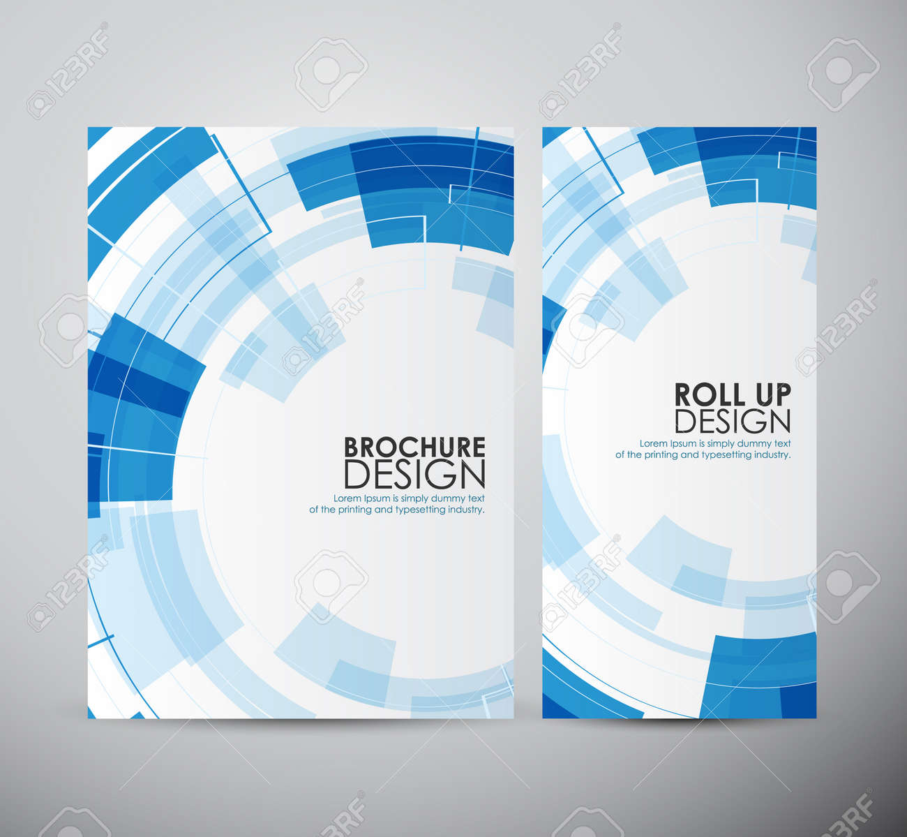 brochure business design abstract modern technology circles template