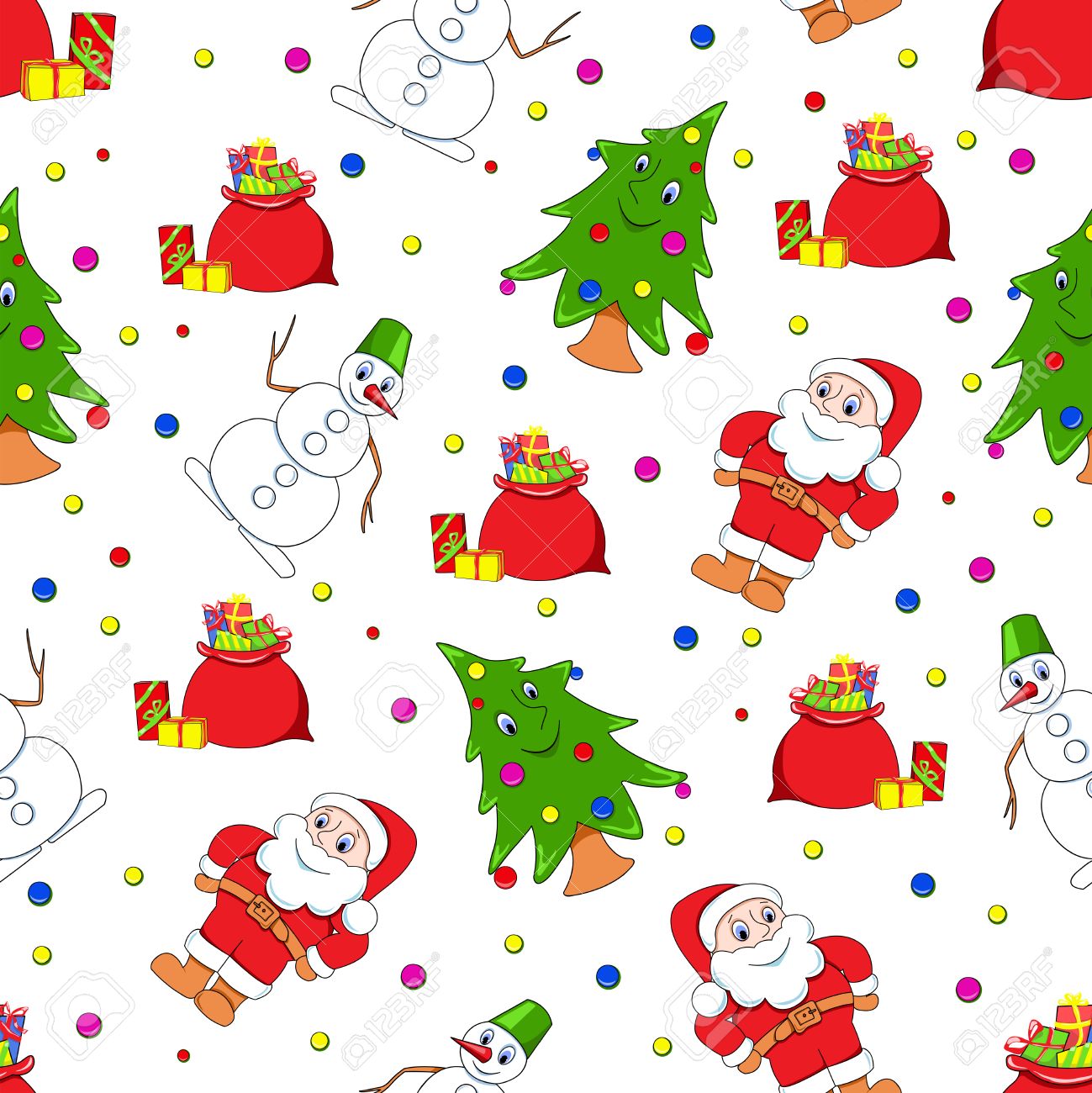 Seamless Christmas Pattern. Cartoon Backgrounds. Royalty Free SVG,  Cliparts, Vectors, and Stock Illustration. Image 8095290., image size:1299x1300