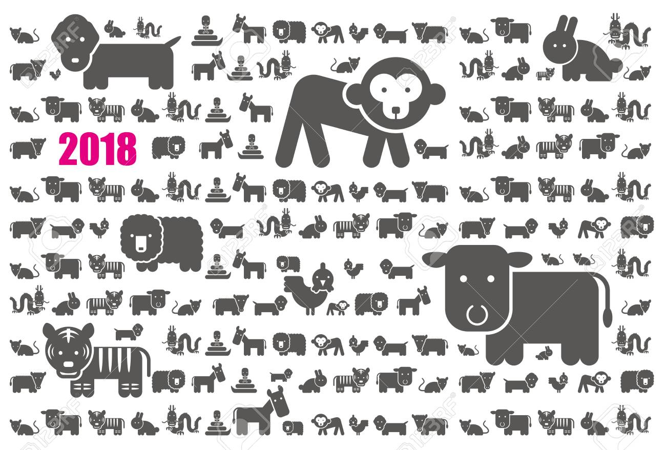 白い背景に干支のイラスト のイラスト素材 ベクタ Image 89256219