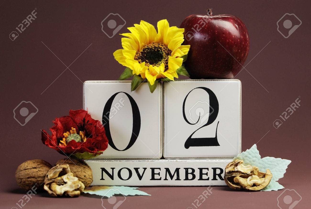 Save The Date Seasonal Individual Calendar For November 2 With ...