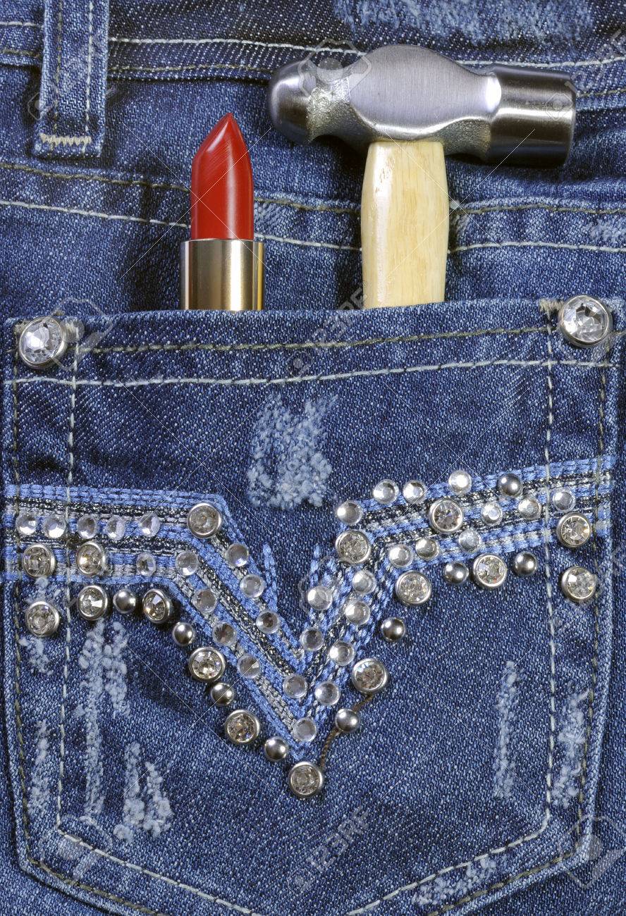rhinestone blue jeans