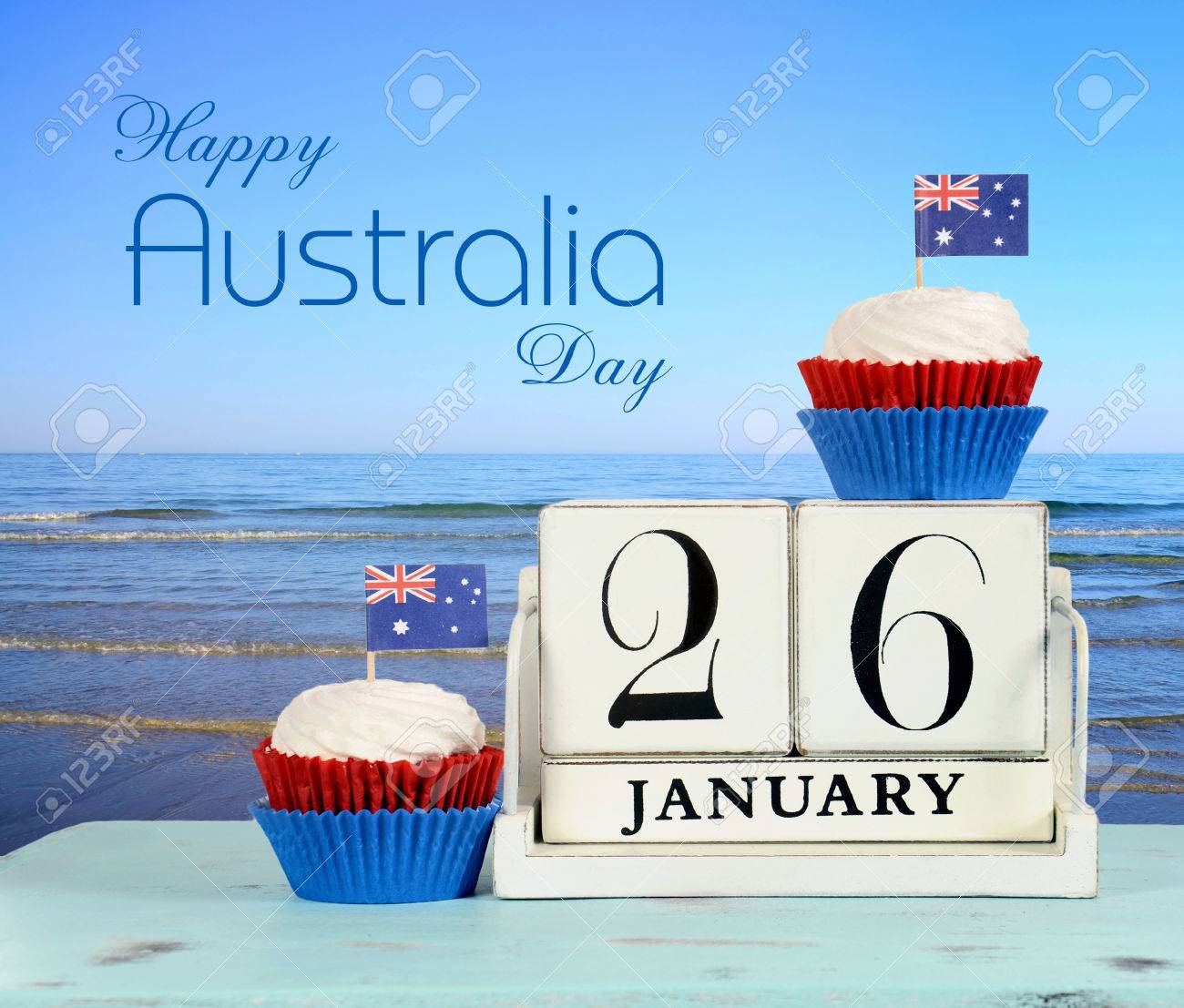 pic Australia Day Message happy australia day january 26 theme white wood vintage calendar stock photo picture and royalty free image image 35239483