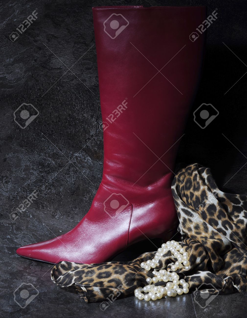 animal print tall boots