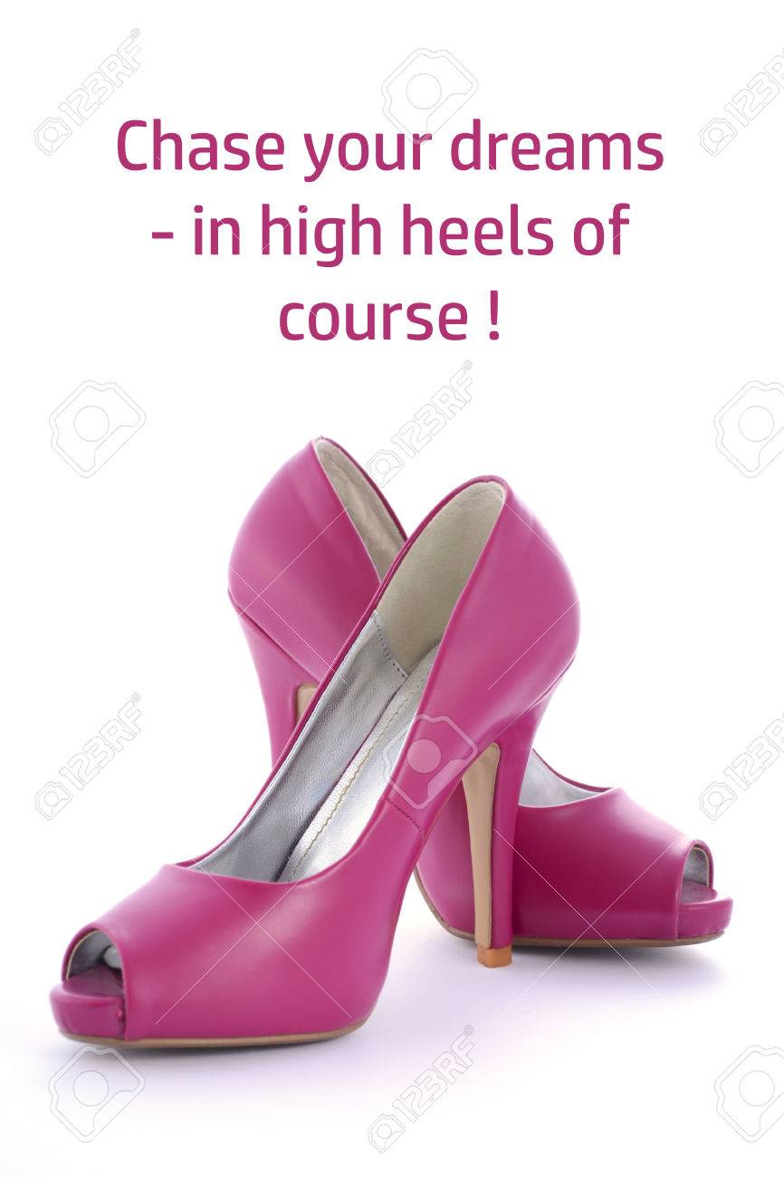 pink high heel sandals