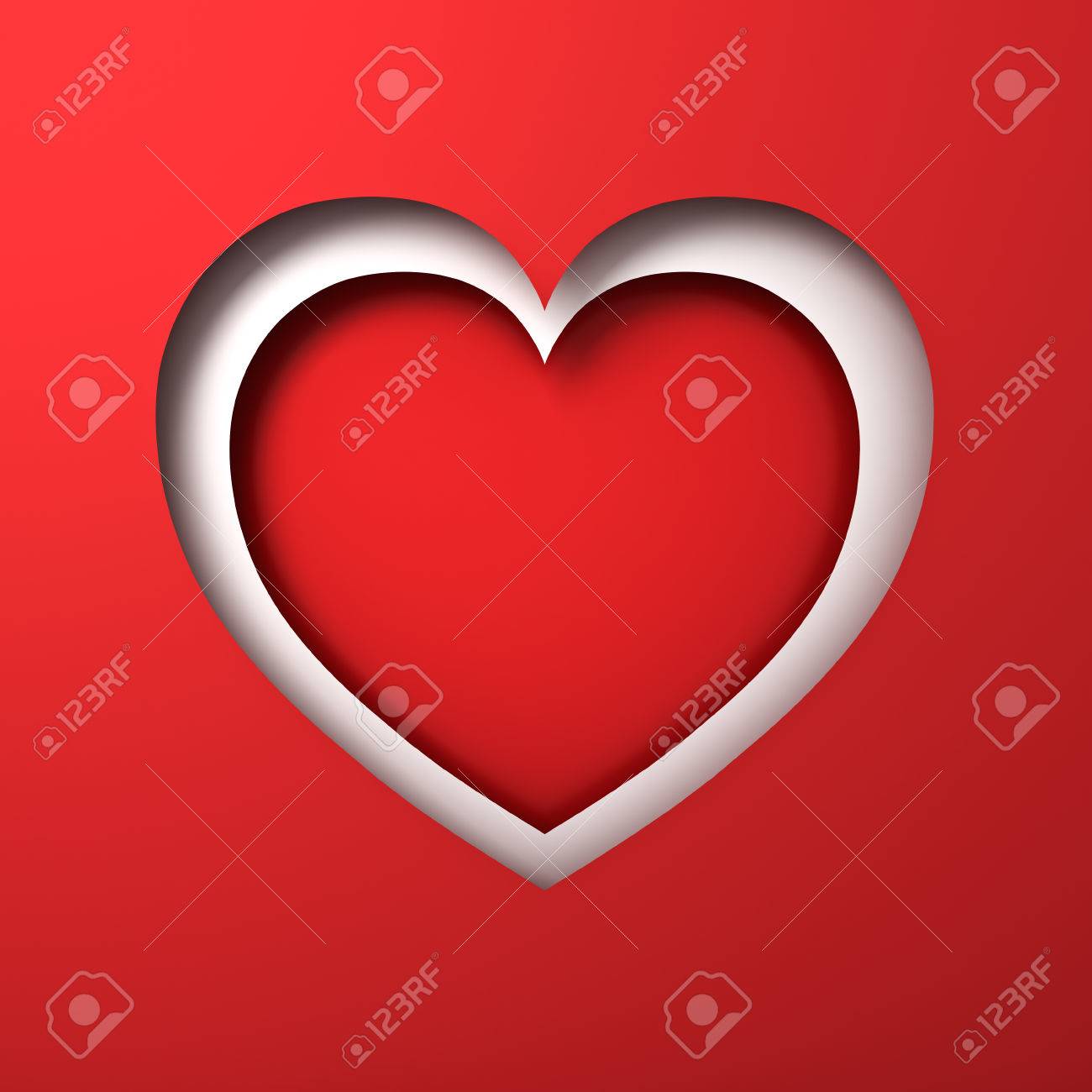 red paper cut heart hole valentines day card with blank red blank valentines day cards