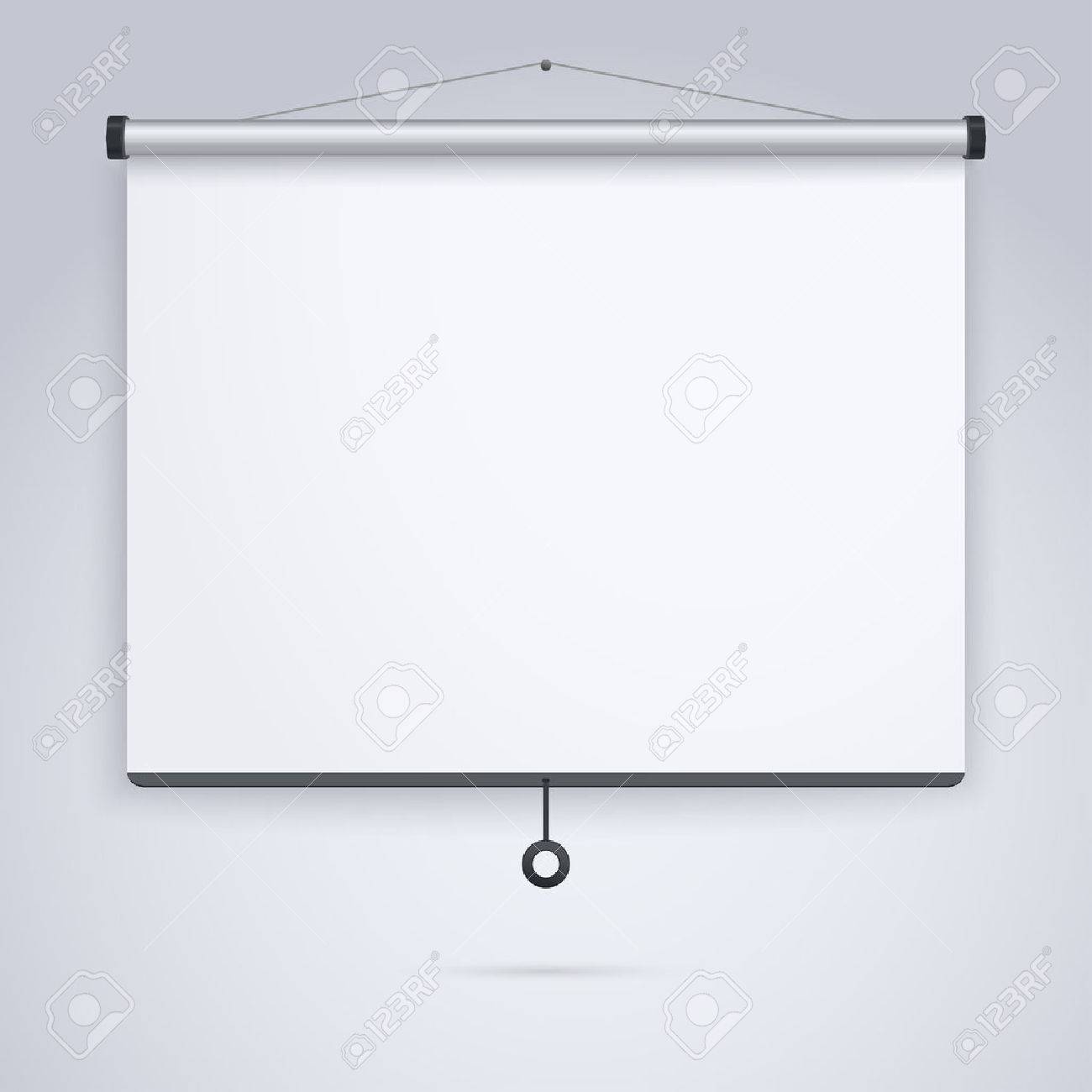 empty projection screen presentation board blank whiteboard