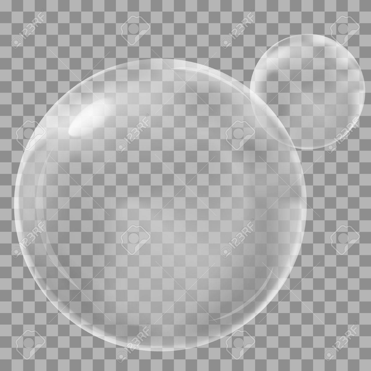 透明な水中の泡 明るいシャボン玉 ベクトル のイラスト素材 ベクタ Image