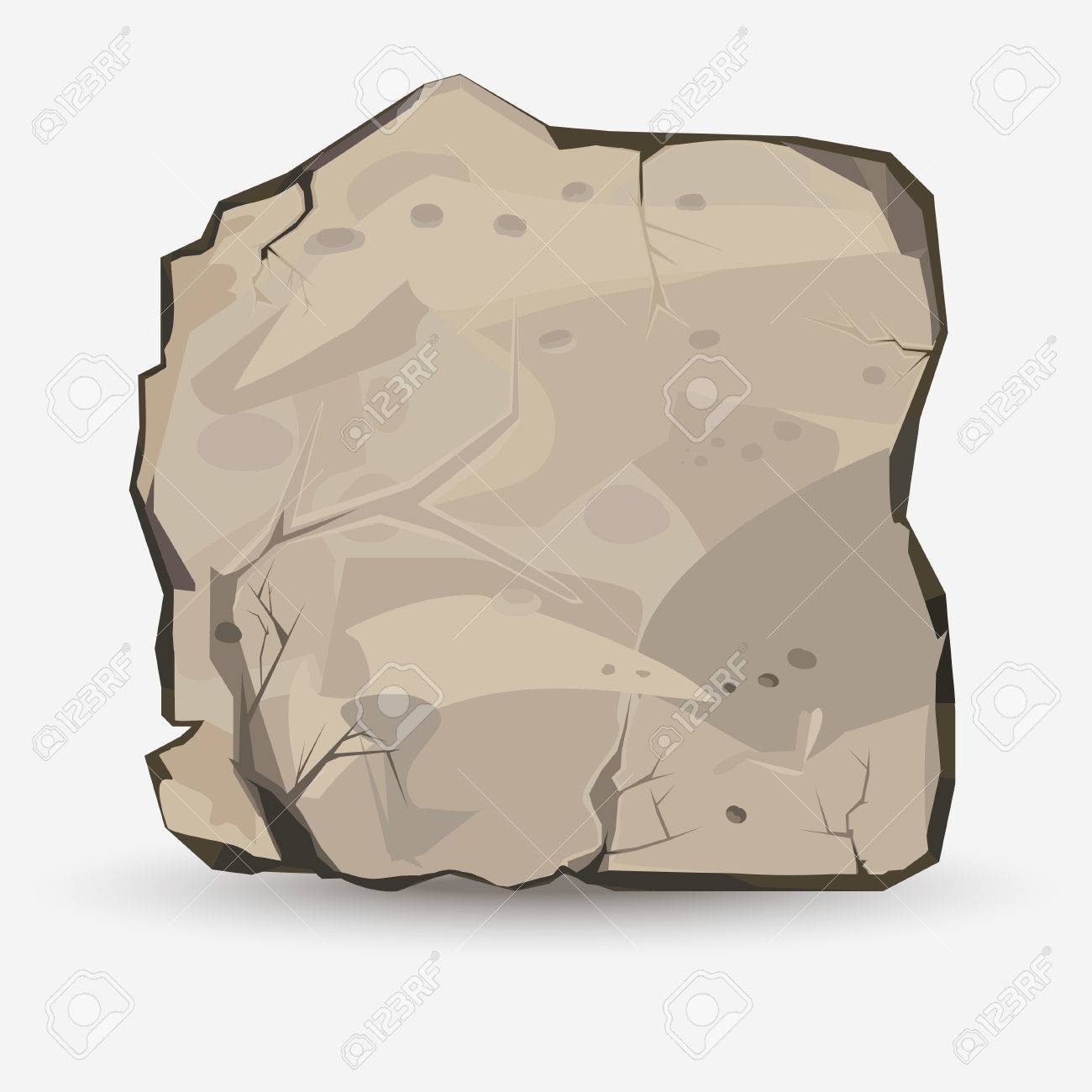 Rock stone in style. Big boulder. Mineral background. Vector - 52255533 Rock stone in style. Big boulder. Mineral background. Vector - 52255533