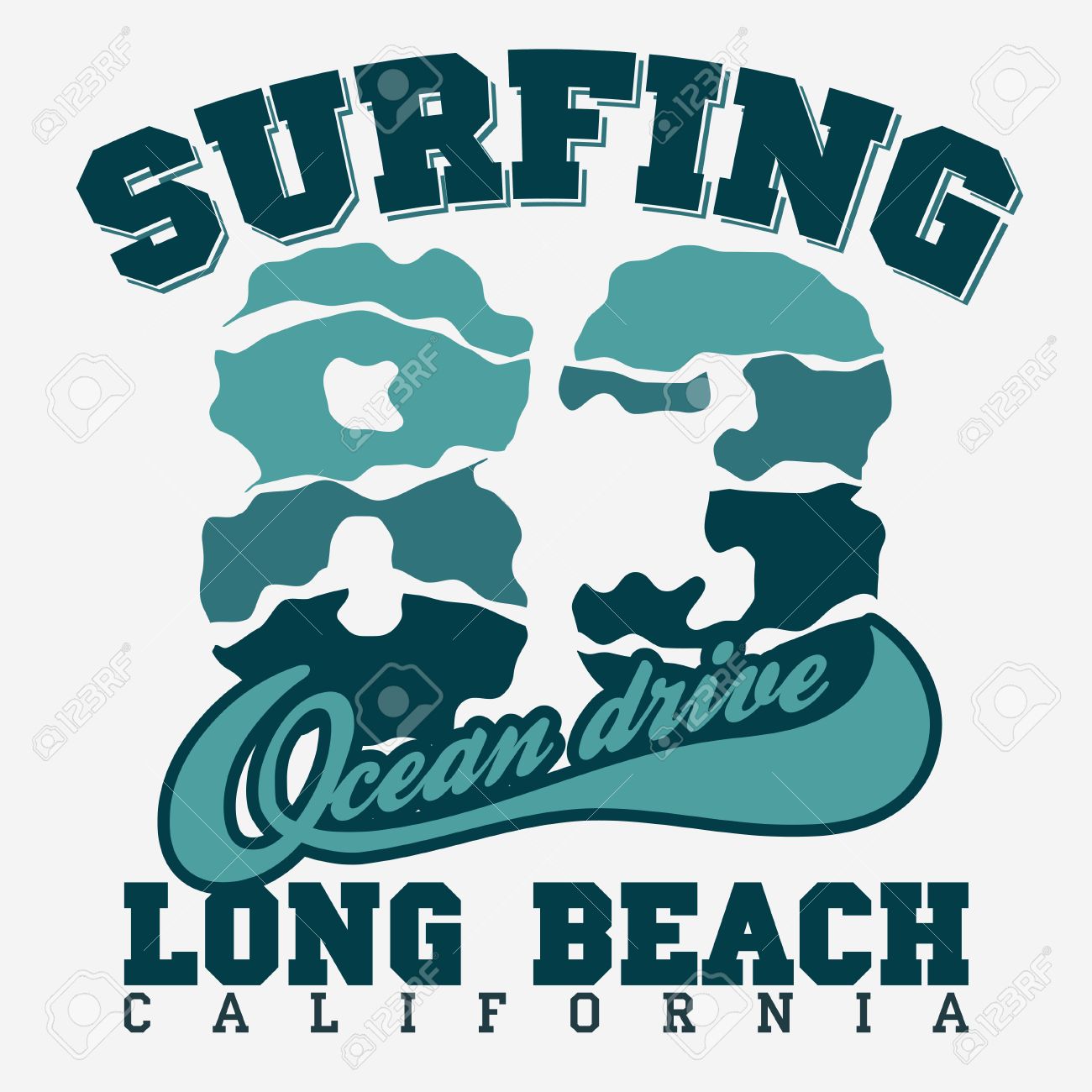 surfing t shirt graphic design long beach surfing california
