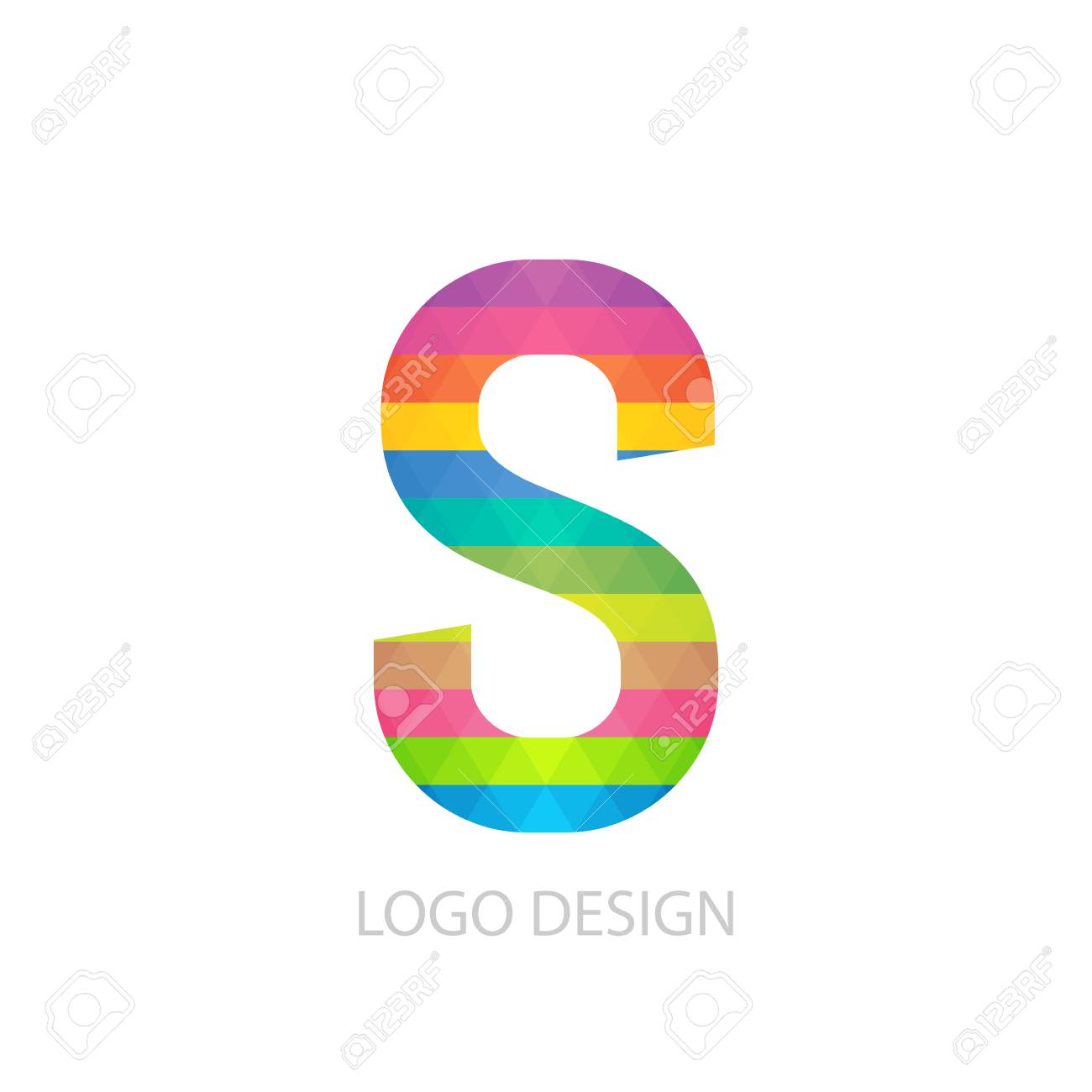 vector illustration of colorful icon letter s royalty free cliparts colorful letter s