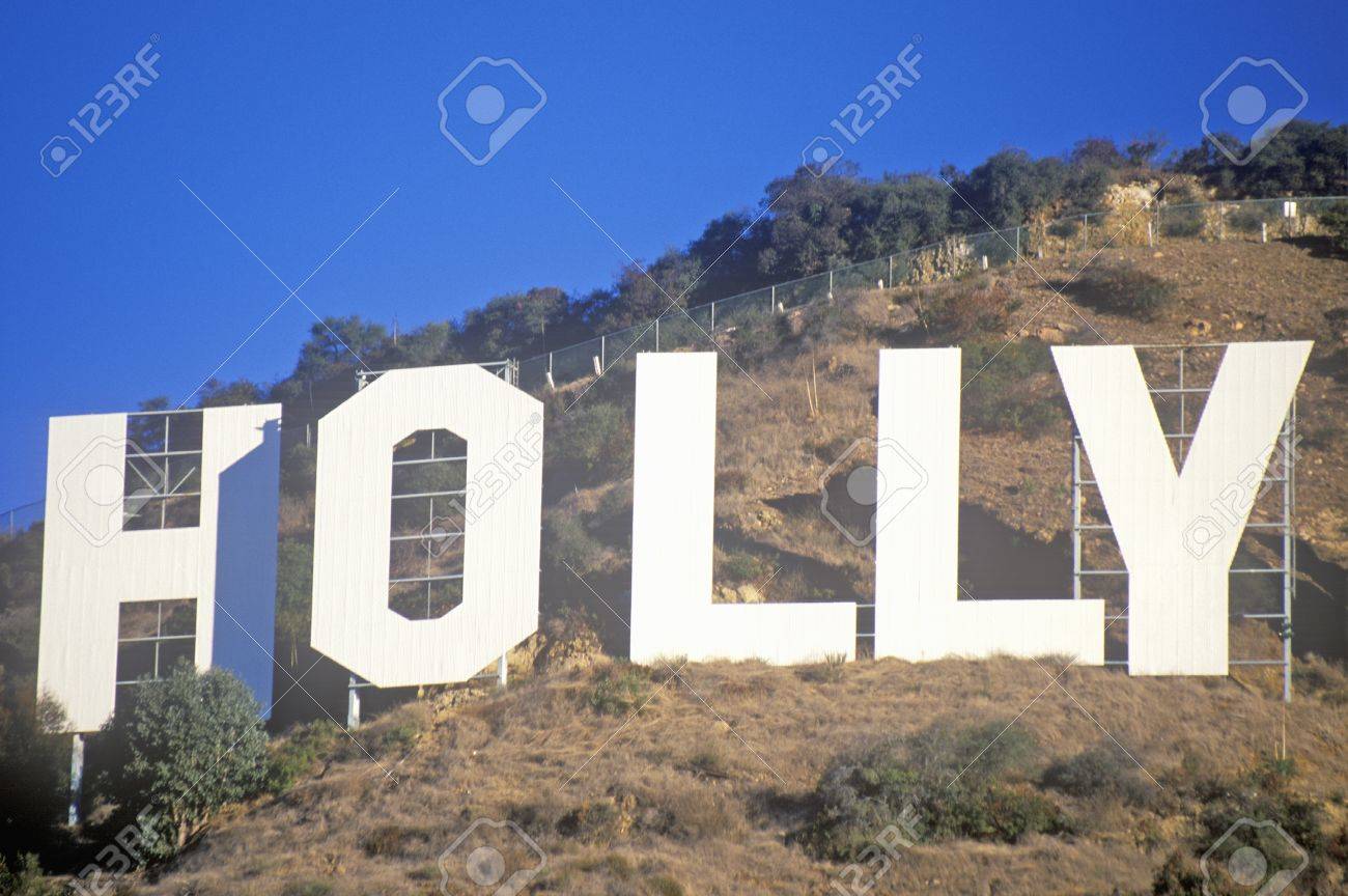 ハリウッド ロサンゼルス カリフォルニア州の丘の斜面にハリウッド サイン の写真素材 画像素材 Image