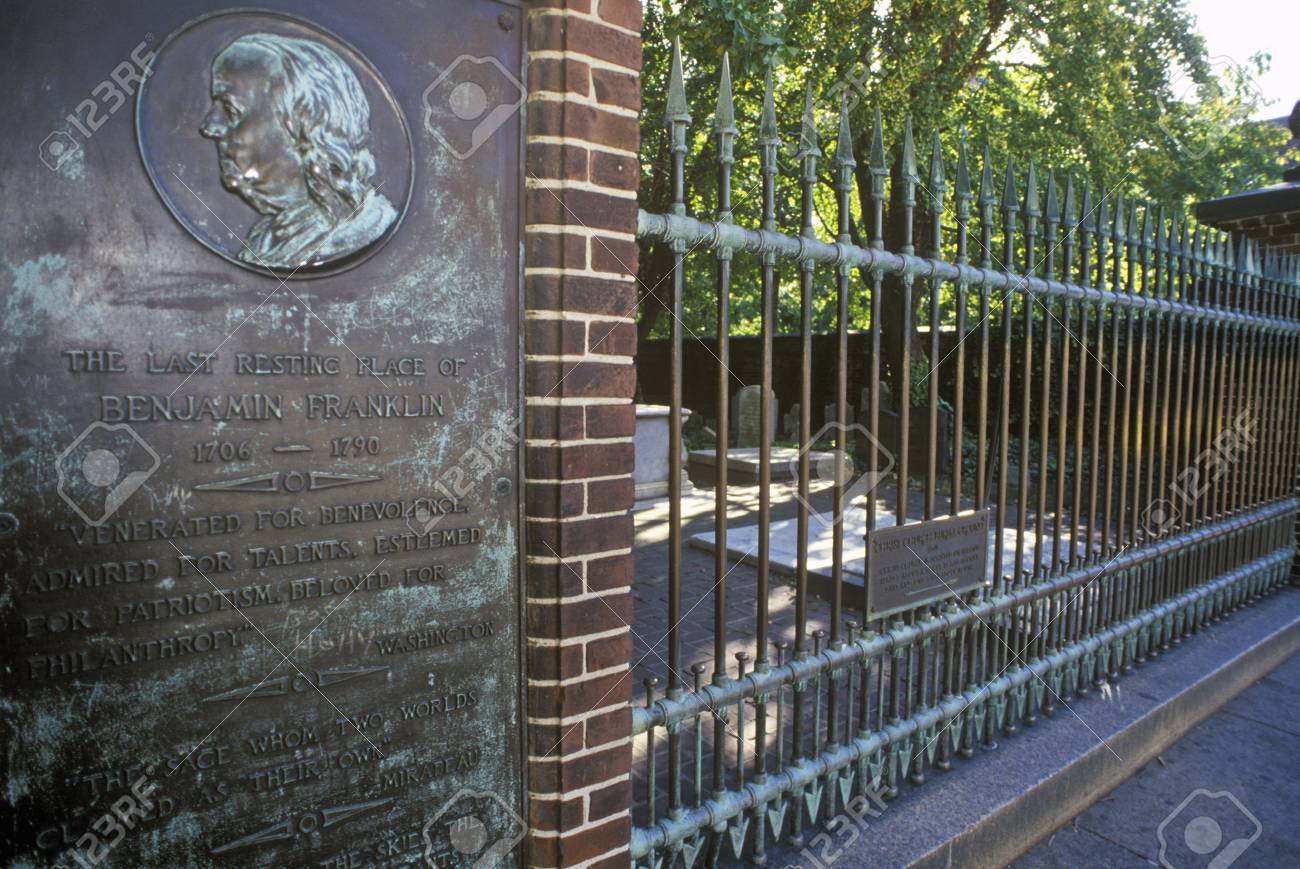 ベンジャミン フランクリンの墓 フィラデルフィア Pa の写真素材 画像素材 Image